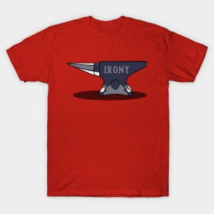 Anvil of Irony: Striking Wordplay Design T-Shirt